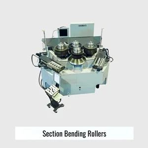 Section bending roller for sheet metal and steel fabrication workshops
