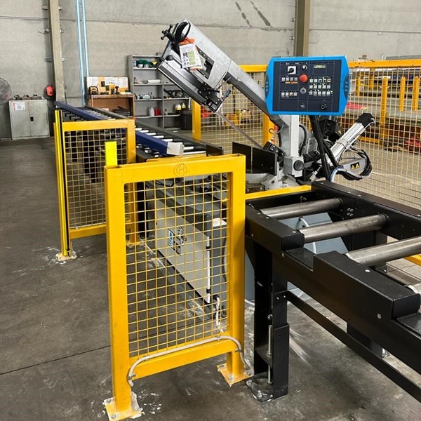 Metal fabrication workshop equipment including bandsaws, guillotines and folders